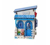 BLWOTMOR Miniatura Architettonica Scena Puzzle da Scaffale Dettagli Costieri Modellino Micro Edificio Fermalibri Casa in Miniatura Elemento Decorativo Nautico