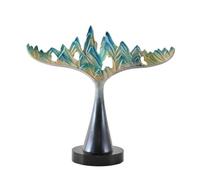 BLWOTMOR Ornamento a Forma di Coda di Cetaceo Moderno Statua in Metallo con Coda Spiegata Minimalista Figurina Decorativa per Mobile TV, Ingresso, Soggiorno
