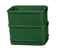 BLWOTMOR Piastra per Germogli di Semi Scatola per per Gatti Risparmio di Spazio Contenitore per Germogli Freschi Vassoio per Vivai Doppi Strati, Verde Scuro