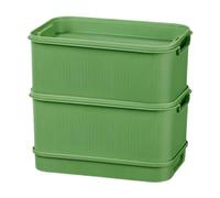 BLWOTMOR Piastra per Germogli di Semi Scatola per per Gatti Risparmio di Spazio Contenitore per Germogli Freschi Vassoio per Vivai Doppi Strati, Verde