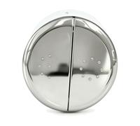 BLWOTMOR Pulsante Scarico WC Doppio Tondo con Marchi in Rilievo E Due Aste Regolabili per Risparmio Idrico E Compatibilità Universale con Serbatoi, Elettroplaccato