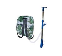 BLWOTMOR Spandiconcime Manuale Zaino Dosatore Dispenser Seminatrice Erbicida per Nutrizione Uniforme Delle Colture con Regolazione Della Portata Materiali, Blu, Tubo Ss