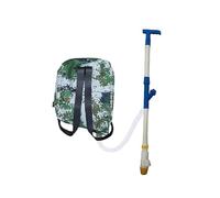 BLWOTMOR Spandiconcime Manuale Zaino Dosatore Dispenser Seminatrice Erbicida per Nutrizione Uniforme Delle Colture con Regolazione Della Portata Materiali, Blu-giallo, Tubo PVC