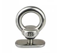 BLWOTMOR Stainless Steel Slide Fermo Guida Anello Blocco Supporto Piastra Rettangolare Perno Filettato in Acciaio Inox 304 con Anello Facile Presa per Sistemi, M6-316 Singolo