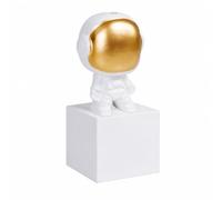 BLWOTMOR Statuetta di Personaggio in Resina Stabile Figurina Decorativa da Esposizione Compatto Scultura Piccola da Mensola per Bambini, Angolo Lettura, Oro