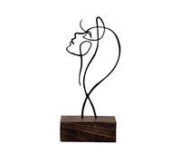 BLWOTMOR Statuette di Donne, Sculture Umane, Pezzi d'Arte per L'arredamento di Casa E Ufficio, Nero