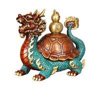 BLWOTMOR Testuggine Drago Tradizionale Figurina | Decorazione in Stile Cinese, Statuetta testuggine Drago, Feng Shui, Ornamento da Tavolo, per Soggiorno, Scrivania, L