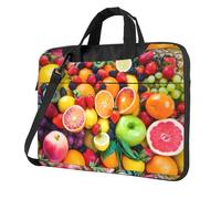 BLWSLC 600D Oxford Panno Antiurto Del Computer Portatile Borsa A Tracolla Frutta Fresca Stampato Borsa Tote Del Computer Portatile Per Uso quotidiano, Nero , 14 inch