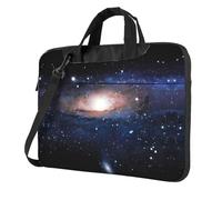 BLWSLC 600D Oxford Panno Antiurto Del Computer Portatile Borsa A Tracolla Starry Sky Universo Spazio Stampato Borsa Tote Del Computer Portatile Per Uso quotidiano, Nero , 14 inch