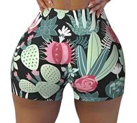 BLWSLC A7ee6b7db5860ad7fb56e2b36a60a39 Pantaloncini sportivi elasticizzati da donna, adatti per yoga e fitness, Nero , XL