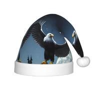 BLWSLC Aquila sotto le stelle Cappelli di Natale stampati per bambini, cappelli decorativi adatti per Natale, feste di Capodanno, ecc.