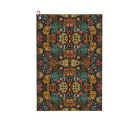 BLWSLC Asciugamano da golf colorato Sugar Skulls stampato asciugamano da golf pieghevole adatto per borse da golf un accessorio da golf con moschettone adatto per golf cart o club