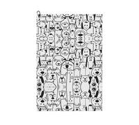 BLWSLC Asciugamano da golf divertente cane e pecora stampato asciugamano da golf pieghevole adatto per sacche da golf un accessorio da golf con moschettone adatto per golf cart o club