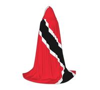 BLWSLC Bandiera di Trinidad e Tobago - Mantello con cappuccio stampato per adolescenti, adatto per feste e spettacoli teatrali, grande