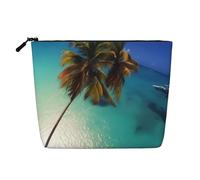 BLWSLC Beach Coconut Sunshine Borsa cosmetica stampata a strato singolo, borsa portaoggetti, adatta per la conservazione quotidiana, un must per i viaggi di lavoro.