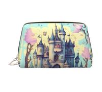 BLWSLC Beauty case portatile con stampa di castello delle fiabe, grande borsa da viaggio adatta per viaggi e uso quotidiano