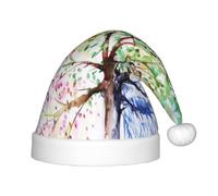 BLWSLC Bellissimi cappelli di Natale stampati con albero quattro stagioni per bambini, cappelli decorativi adatti per Natale, feste di Capodanno, ecc.