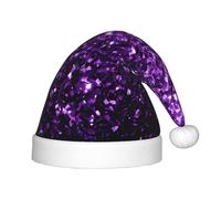 BLWSLC Bellissimo cappello di Natale per bambini stampato con glitter viola adatto per feste di vacanza e abbigliamento invernale all'aperto