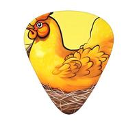 BLWSLC Bird's Nest Golden Chicken Plettri per chitarra, per suonatori acustici, elettrici e musicisti, 12 plettri in 3 diversi spessori