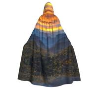 BLWSLC Blue Ridge Parkway Mountains - Mantello con cappuccio stampato per feste e feste, per adulti