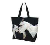 BLWSLC Borsa a tracolla con motivo di caccia di cervi, borsone da viaggio per lo shopping, la spiaggia e il fitness, Pecora carina con madre, Taglia unica