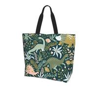 BLWSLC Borsa a tracolla con motivo floreale giallo con api gnomo, borsone da viaggio per lo shopping, la spiaggia e il fitness, Simpatico dinosauro., Taglia unica