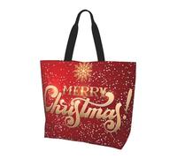 BLWSLC Borsa a tracolla con motivo frutta fresca, organizer riutilizzabile, adatta per viaggi, palestra e yoga., Buon Natale Troppo, Taglia unica