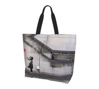 BLWSLC Borsa a tracolla con motivo parco nazionale Grand Teton, borsone da viaggio per shopping, spiaggia e fitness, Ragazza Con Palloncini, Taglia unica