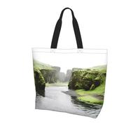 BLWSLC Borsa a tracolla multicolore con motivo Nature Valley Rivers, borsone da viaggio per shopping, spiaggia e fitness, Fiumi Multicolor Nature Valley, Taglia unica