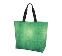 BLWSLC Borsa a tracolla verde con motivo tropicale della giungla vegetale, borsone da viaggio per lo shopping, la spiaggia e il fitness, Texture curva verde, Taglia unica