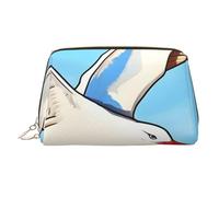BLWSLC Borsa cosmetica portatile stampata con gabbiani volanti, grande borsa da viaggio adatta per viaggi e uso quotidiano