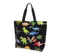 BLWSLC Borsa da donna per lo shopping e il tempo libero, leggera borsa a | Borsa a tracolla leggera con immagine di dinosauri con tasca interna, borsa a tracolla per lavoro