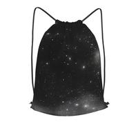 BLWSLC Borsa da palestra con coulisse da viaggio stampata in bianco e nero con galassia portatile adatta per brevi viaggi, nero, Medium