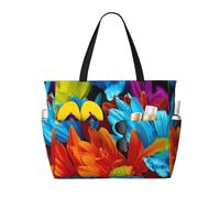 BLWSLC Borsa da piscina pieghevole leggera con stampa girasole colorata adatta per viaggi e palestra