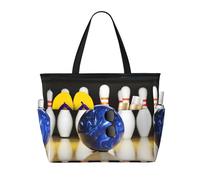 BLWSLC Borsa da viaggio con motivo bowling, organizer di grande capacità, adatta per vacanze e viaggi.