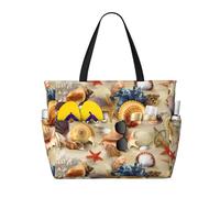 BLWSLC Borsa da viaggio con motivo conchiglie da spiaggia, borsa a tracolla di grande capacità, adatta per vacanze, viaggi e uso in palestra.