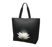 BLWSLC Borsa da viaggio con stampa di una ragazza sirena e vela sul mare con nave pirata stampata, grande capacità, da donna, adatta per viaggi e palestra, Fiore di loto, Taglia unica