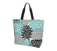 BLWSLC Borsa da viaggio con stampa di una ragazza sirena e vela sul mare con nave pirata stampata, grande capacità, da donna, adatta per viaggi e palestra, Fiore di dalia, Taglia unica