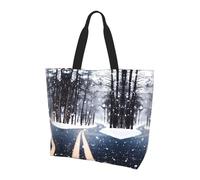 BLWSLC Borsa da viaggio con stampa di vari pesci marini di grande capacità borsa da viaggio da donna per tutti i giorni borsa a tracolla adatta per viaggi e palestra, Snow Street, Taglia unica