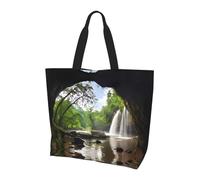 BLWSLC Borsa da viaggio con stampa di vari pesci marini di grande capacità borsa da viaggio da donna per tutti i giorni borsa a tracolla adatta per viaggi e palestra, Cascata di montagna, Taglia unica