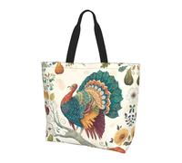 BLWSLC Borsa da viaggio con stampa di vari pesci marini di grande capacità borsa da viaggio da donna per tutti i giorni borsa a tracolla adatta per viaggi e palestra, Turchia del Ringraziamento