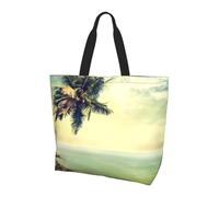 BLWSLC Borsa da viaggio con stampa di vari pesci marini di grande capacità borsa da viaggio da donna per tutti i giorni borsa a tracolla adatta per viaggi e palestra, Palma Riva Rocciosa, Taglia unica