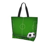 BLWSLC Borsa da viaggio di grande capacità con stampa serpente verde borsa da donna per tutti i giorni borsa a tracolla adatta per viaggi e palestra, Campo di calcio verde campo campo campo da gioco