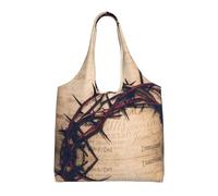 BLWSLC Borsa in tela stampata con corona di spine, borsa da pendolare, adatta per il tempo libero o il tempo libero in viaggio o per lo shopping