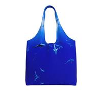 BLWSLC Borsa in tela stampata con squalo che nuota sotto il mare, borsa per pendolari monospalla per il fitness, lo sport, il tempo libero, adatta per viaggi o shopping