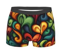 BLWSLC Boxer da uomo con stampa Love flows again, perfetti per palestra, sport e uso quotidiano con contorno elasticizzato 3D, Nero, Large-3X-Large