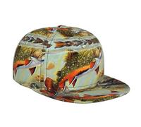 BLWSLC Brook - Berretto da baseball con stampa a mosca, tesa piatta, adatto per attività all'aperto come viaggi, escursionismo e pesca, colore: nero