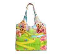 BLWSLC Candy Land - Borsa in tela con stampa a spalla singola, adatta per il tempo libero o per il tempo libero