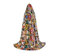 BLWSLC Capo con cappuccio a forma di lettera e numeri, per cosplay, travestimenti e feste di festa