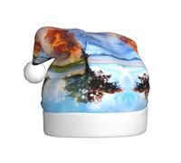 BLWSLC Cappelli di Babbo Natale stampati quattro stagioni, cappelli decorativi, adatti per feste di Natale e Capodanno, spettacoli teatrali